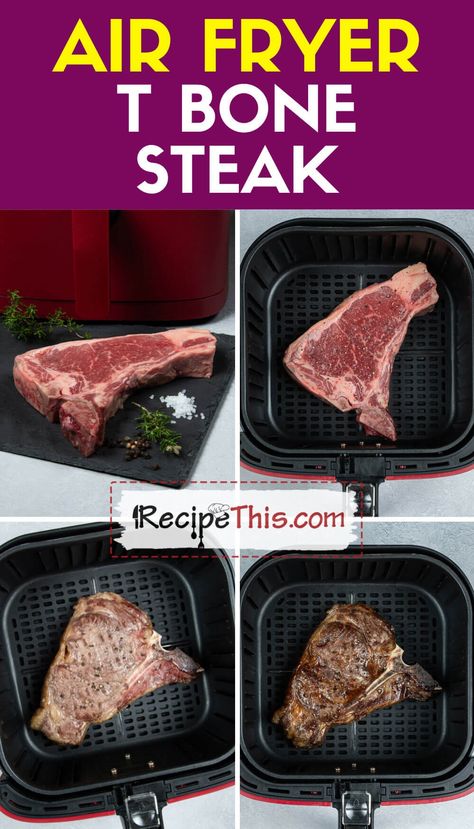 Air Fryer T Bone Steak Cooking T Bone Steak, Steak In Air Fryer, Steak Temperature, Steak And Chips, Air Fryer Steak, Air Fryer Fish, Fast Cooking, Soup Maker, T Bone Steak