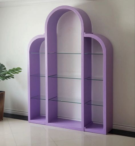 Purple Bedroom Furniture, Purple House Interior Ideas, Home Nail Salon Ideas Small Spaces, Store Shelves Design, Purple Bedrooms, Nail Salon Decor, Furniture Details Design, Dream Apartment Decor, Minimal House Design