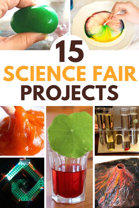 Check out these 15 FUN elementary science fair projects! Hands-on experiments for kids to show off their love of science! #sciencefair #stem #stemeducation #scienceexperiments Science Fair Projects For 1st Grade Kids, Science Fair Projects For Elementary 1st, Music Science Fair Projects Ideas, Second Grade Science Fair Projects, Astronomy Science Fair Projects, Baking Science Fair Projects, Simple Science Fair Projects, 1st Grade Science Fair, Science Fair Projects For Elementary