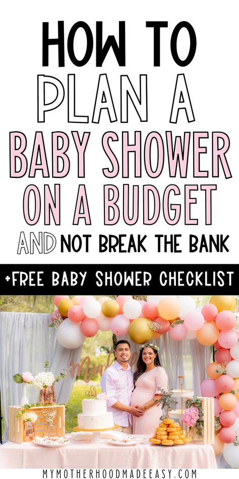 Basic Baby Shower Ideas, Babyshowerparty Ideas Simple, Small Babyshowers, Quick Baby Shower Ideas, Baby Shower Necessities, Planning A Baby Shower For A Boy, Backyard Baby Shower Decor, Baby Shower Budget Ideas, Baby Shower Checklist Printable Free