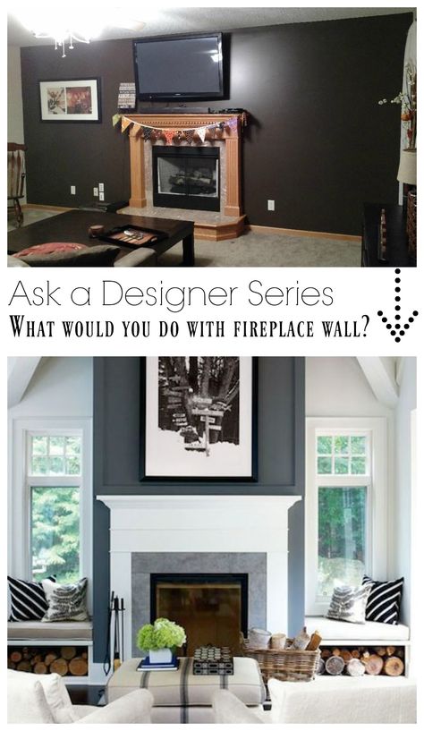 Ask a Desinger Series- What would you do with Fireplace Wall? Flush To The Wall Fireplace, Carpeted Living Room, Vertical Gallery Wall, Fireplace Windows, Best Decor Ideas, Fireplace Feature Wall, Beach Glow, Direct Vent Fireplace, Nesting With Grace