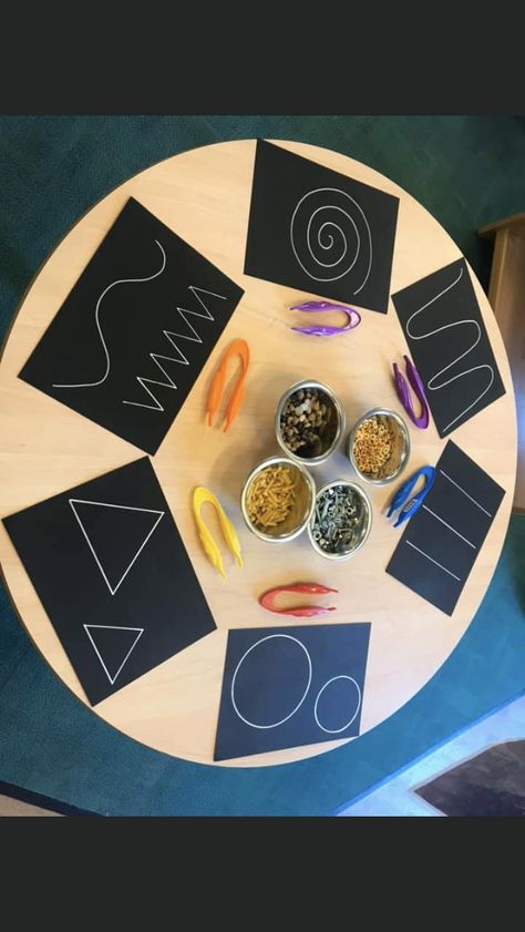 Pre K Provocations, Activies For Kindergarten, Interesting Activities For Preschoolers, Pre Writing Activities Preschool Fine Motor, Myself For Kindergarten, Provocations For Preschool, Table Top Activities For Kindergarten, Shape Games For Kindergarten, Movement Preschool Activities