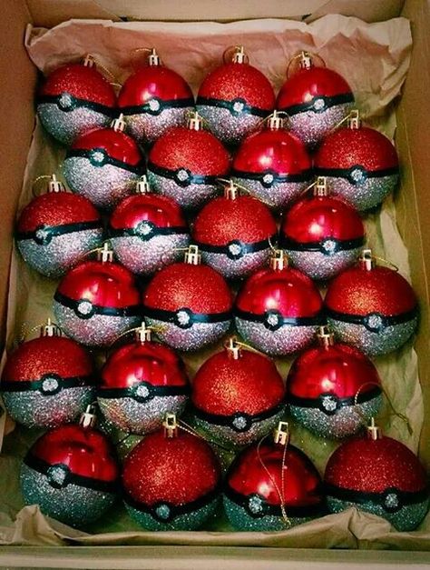 DIY Pokemon Ornaments. Diy Nerdy Christmas Ornaments, Pokemon Christmas Crafts, Diy Pokemon Ornaments, Pokemon Crafts To Sell, Pokemon Ornaments Diy, Pokémon Ornaments, Geek Christmas Ornaments, Pokémon Christmas, Pokemon Christmas Ornaments