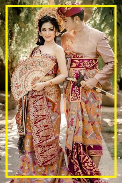 38 Most Beautiful Indonesian Traditional Wedding Dresses (Part 4) ~ FazionMania Style Pengantin Adat Bali, Indonesian Dress Traditional, Adat Bali Wedding, Balinese Wedding Dress, Balinese Clothing, Indonesian Wedding Dress, Pernikahan Adat Bali, Pengantin Bali, Indonesia Traditional Clothes