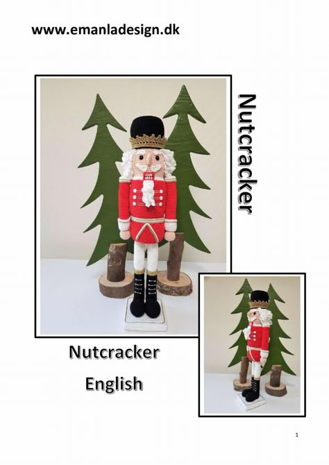 Crochet Nutcracker, Christmas Crochet Patterns Free, Christmas Crochet Patterns, Sewing Dolls, Amigurumi Free, Glue Gun, Amigurumi Free Pattern, Doll Pattern, Christmas Crochet