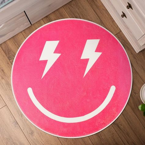 Shaggy Aesthetic, Round Bathroom Rugs, Pink Bathroom Rugs, Solar Flower Lights, Cute Bath Mats, Outdoor Decorative Lights, Solar Flower, Bedroom Entrance, Cemetery Decorations