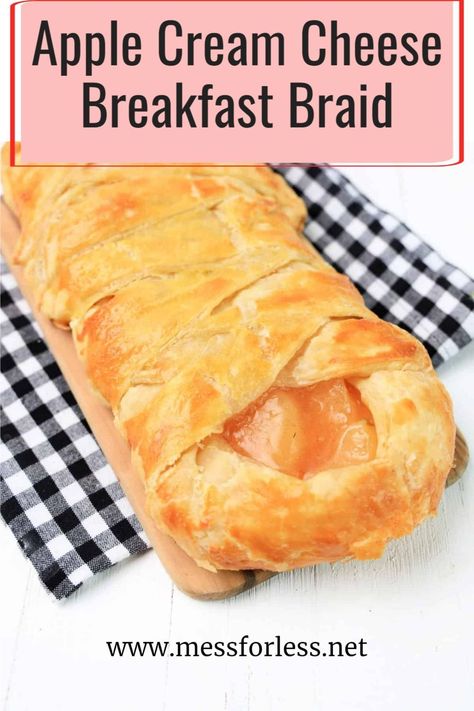 Enjoy a flaky, delectable, and flavorful Apple Cream Cheese Breakfast Braid with your family. Thanks to pre-made puff pastry, apple pie filling, and cream cheese, this delicious delicacy is simple to make. Apple Tart Recipe Easy, Puff Pastry Apple Pie, Puff Pastry Braid, Breakfast Braid, Pastry Braid, Cream Cheese Puffs, Puff Pastry Apple, Cream Cheese Puff Pastry, Cream Cheese Breakfast