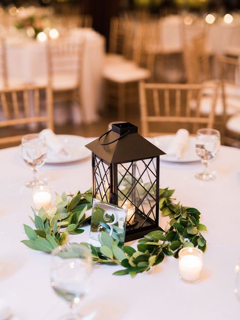 lattice lantern and greenery wedding centerpiece Cheap Wedding Table Centerpieces, Greenery Wedding Centerpieces, Lantern Decor Wedding, Lantern Centerpiece Wedding, Elegant Wedding Centerpiece, Greenery Centerpiece, Tafel Decor, Lantern Centerpieces, Unique Wedding Flowers