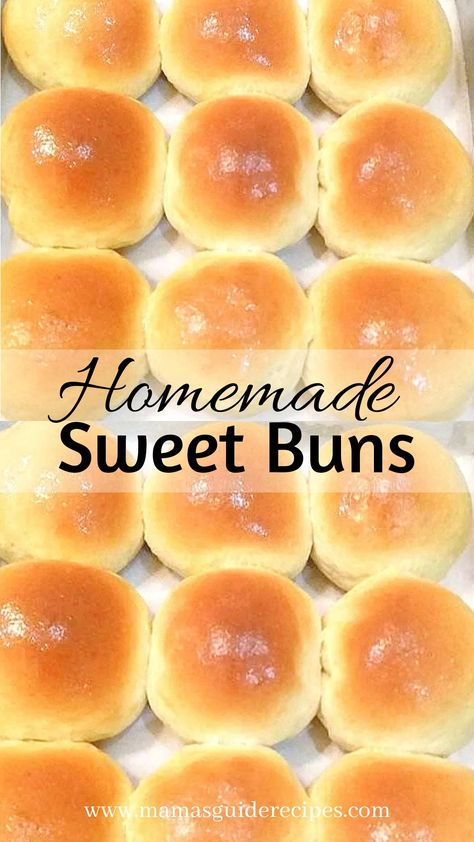 Homemade Sweet Buns Filipino Pandesal, Soft Buns Recipe, Buns Recipe Easy, Quick Buns, Homemade Buns, Sweet Dough, Sweet Buns, Filipino Desserts, Bread Making