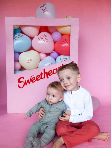 Candy Hearts Valentine's Day Photos Sweet One Valentine Birthday, Valentines First Birthday Photo Shoot, Valentine Theme 1st Birthday Party, Valentines First Birthday Cake, Sweetheart Party Theme, Valentines Themed First Birthday, Sweet One Valentines First Birthday, Toddler Valentines Day Party, One Little Sweetheart Birthday