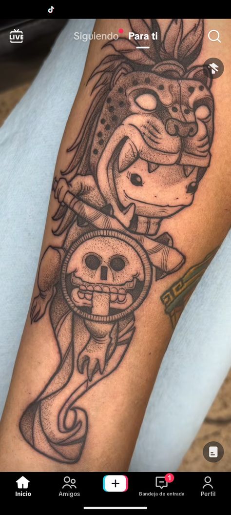 Axolotl Aztec Tattoo, Oaxaca Tattoo Ideas, Sinaloa Tattoo, Aztec Art Tattoo, Axolotl Tattoo, Alebrije Art, Aztec Warrior Tattoo, Azteca Tattoo, Mexico Tattoo