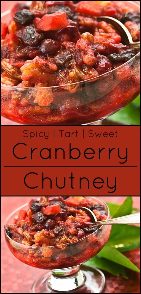 Cranberry Chutney Recipe, Fruit Chutney, Ip Recipes, Apple Chutney, Cranberry Relish, Cranberry Chutney, Cranberry Sauce Recipe, Vegan Holiday, Chutney Recipe