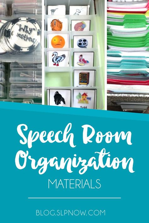 Every SLP has a ton of resources - especially resources from TPT! Therefore, we all need great ways to organize our speech room. I've shared seven of my favorite tools that help me organize all of my TPT resources that I use in my speech instruction! Chec Slp Toolkit, Slp Classroom, Speech Therapy Organization, Slp Organization, Play Therapy Techniques, School Speech Therapy, Slp Ideas, Slp Resources, Articulation Activities