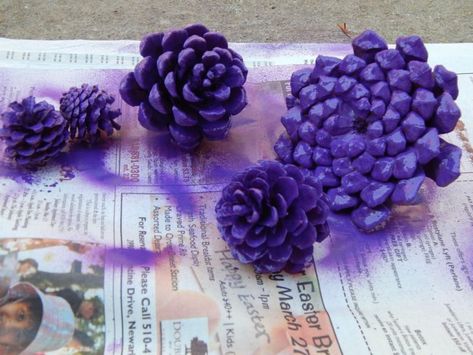 22+ DIY Pine Cone Flowers Craft Ideas | Ideas for DIY Lilac Pine Cone Flowers, Pine Cone Lilacs Diy, How To Color Pine Cones With Food Coloring, Pinecone Lilacs Diy, Pine Cone Arrangements, Pine Cone Flower Arrangements, Pine Cone Flowers Diy, Pinecone Lilacs, Pine Cone Centerpiece