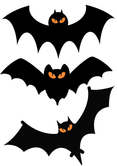 Halloween decoration print template - beautiful DinA4 template to print out. Make your own Halloween decorations: garlands, window decorations, table pictures, lamp decorations, etc. use your creativity  - it's so simple, everyone can do it. Use this template to print out on regular paper. Glue the back of the printout with black card paper and cut it out. Now all you have to do is put them together as a garland or simply hang them up individually. The very special Halloween decoration is ready! Halloween Decorations Bats, Cheap Halloween Crafts, Strašidelný Halloween, Printable Halloween Decorations, Simple Halloween Decor, Moldes Halloween, Imprimibles Halloween, Soirée Halloween, Dekorasi Halloween