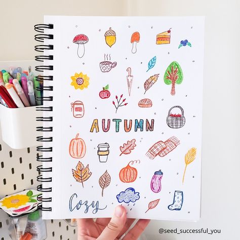 September Doodles Easy, September Doodles, Doodles Painting, Fall Doodles, Calendar Doodles, Doodles Easy, Fall Drawings, Drawing Doodles, Doodle Paint