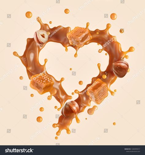 Caramel Illustration, Melted Caramel Sauce, Chocolate Advertising, Melted Caramel, Caramel Candies, Liquid Design, How To Melt Caramel, Silhouette People, Caramel Candy