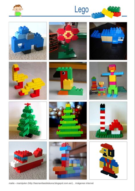 LEGO - construcciones básicas Toy Trumpet, Lego Therapy, Lego Basic, Lego Challenge, Lego Building Instructions, Lego Club, Construction Lego, Lego Diy, Lego Activities