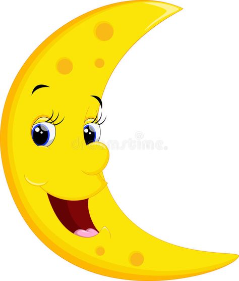 Illustration about Illustration of smiling Moon Cartoon. Illustration of colorful, happiness, abstract - 55648161 Moon Illustration Art, Picture Of Moon, Moon For Kids, Full Moon Pictures, Smiling Moon, Cartoon Moon, Minnie Mouse Cartoons, Moon Cartoon, Bday Party Kids