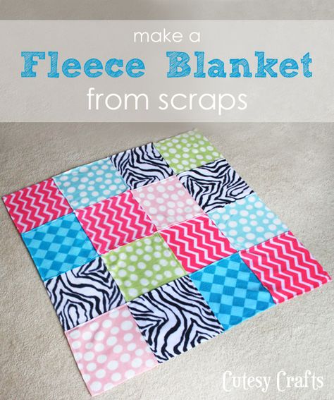 How to Make Fleece Blankets from Scraps Project Linus Blankets, Fleece Scrap Projects, Fleece Scraps, Syprosjekter For Nybegynnere, Fleece Ideas, Scrap Blanket, Fleece Sewing, Sewing Blankets, Sew Blankets