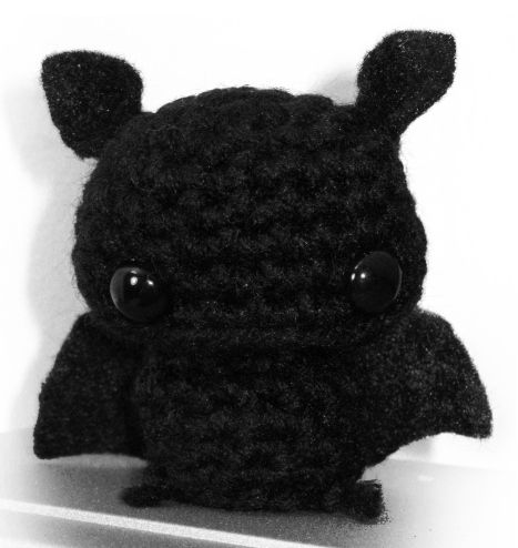 crochet bat Stuffed Animal, Bat, Amigurumi, Crochet, Pattern, Black