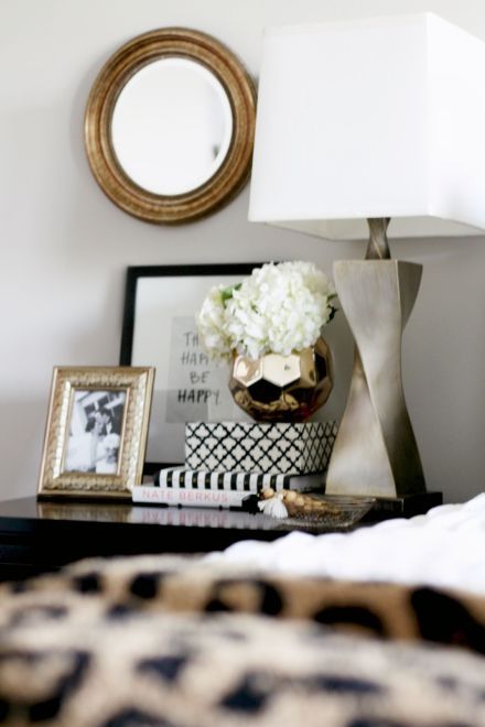 How to style a nightstand - bedside table styling essentials - back to basics - This is our Bliss Night Stand Decor Bedside Tables, Style A Nightstand, How To Style A Nightstand, Bedside Table Styling, Nightstand Styling, Bedside Table Decor, Nightstand Decor, Bedside Tables Nightstands, Side Table Decor