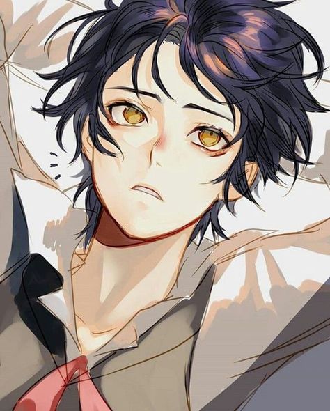 Anime Guy | Golden Eyes | Black Hair Yellow Eyes, Black Hair, Anime Boy, Yellow, Hair, Anime, Black