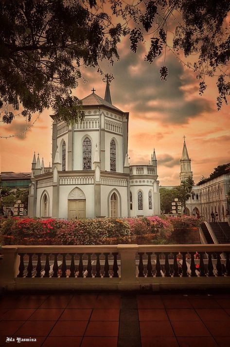 Chijmes, Singapore Singapore Photography, Iconic Landmarks, Jakarta, Singapore, Indonesia, House Styles, Building, Photography, Quick Saves