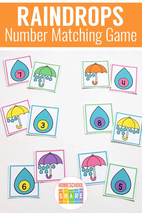 Weather Matching Game - Homeschool Share Weather Matching Game Free Printable, Weather Math Activities Preschool, Morning Binder, Weather Activities Preschool, Water Unit, Weather Games, Preschool Weather, Cognitive Activities, Kid Games