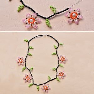 Seed Beads Necklace, Diy Jewelry Making Tutorials, Bead Flowers, Seed Bead Flowers, Necklace For Girls, Cheap Flowers, Beaded Bracelets Tutorial, Arm Party, Flower Ornaments