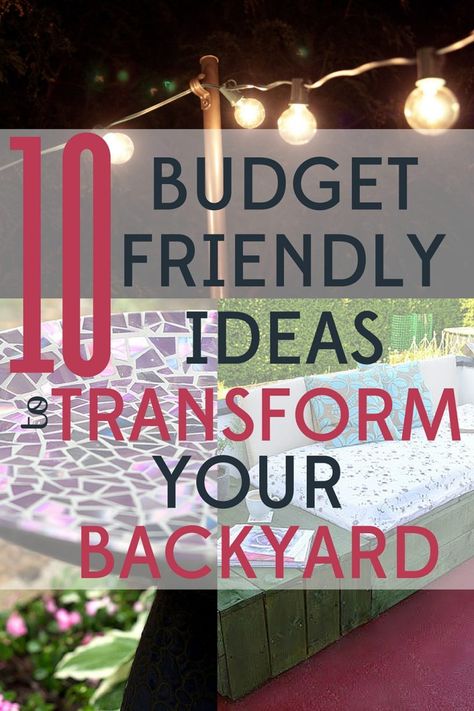 10 Budget-Friendly Ideas To Transform Your Backyard Large Backyard Landscaping, Diy Outdoor Table, Backyard Buildings, Easy Backyard, Large Backyard, Backyard Diy Projects, Backyard Pool Designs, Diy Yard, Budget Backyard