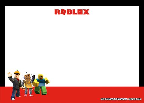 (FREE PRINTABLE) – ROBLOX Birthday Party Kits Templates | Download Hundreds FREE PRINTABLE Birthday Invitation Templates Roblox Name Tag, Elmo Birthday Invitations, Roblox Birthday Party, Cupcake Toppers Template, Roblox Party, Name Tag For School, Roblox Birthday, Cowboy Birthday Party, Bottle Label Template