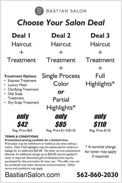 We are pleased to announce Bastian Salon Deals! Affordable quality is the name of the game. See our new promo! #artesia #salon www.bastiansalon $110 Beauty Salon Specials Ideas, Salon Packages Ideas, New Cosmetologist, Salon Specials Marketing, Hair Salon Raffle Ideas, Salon Deals And Offers, Salon Coupon Ideas, Hair Salon Specials Ideas, Salon Event Ideas