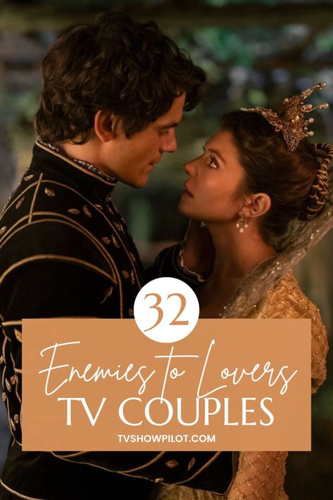 Obsessed with love-hate dynamics? These TV show couples start as enemies but end up falling hard for each other. The best enemies-to-lovers romances deliver intense sparks, witty banter, and plenty of swoon-worthy moments. Cute Tv Show Couples, Enemies To Lovers Tv Shows, Best Enemies To Lovers Movies, Best Tv Show Couples, Romantic Tv Shows, Best Series To Watch List, Cute Movie Couples, Romance Tv Shows, Dark Romance Movies