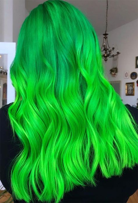 63 Offbeat Green Hair Color Ideas in 2020: Green Hair Dye Kits to Try Green Hair Color Ideas, Pastel Green Hair, Green Hair Color, Hair Dye Brands, Neon Green Hair, Emerald Green Hair, Green Hair Dye, Bleaching Your Hair, Medium Brown Hair