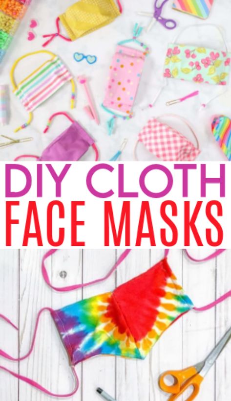 DIY Cloth Face Masks - A Little Craft In Your Day Diy Recycled Projects, Beginner Crafts, Beginner Sewing, Diy Projects For Teens, A Way Of Life, Sewing Projects For Beginners, Crochet Slippers, No Sew, Diy For Teens