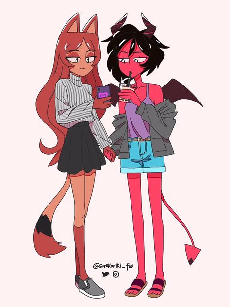 Bad Angel, Hotel Trivago, Monster Hotel, Vivziepop Hazbin Hotel, Anime Wall Art, Hotel Art, Two Girls, S N, Hazbin Hotel