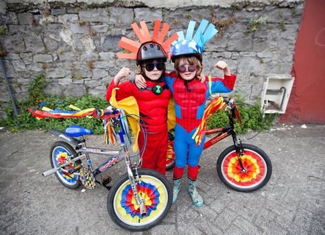 Bike Parade Kids Bike Decorating, Bike Decorating Ideas, Rodeo Decorations, Bike Parade, Bike Decorations, Boy Bike, 4th Of July Parade, Bicycle Decor, Art Activities For Toddlers