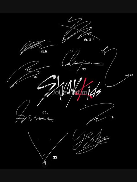 Straykids Signature, Stray Kids Logo, Logo Outline, Logo Search, Vertical Poster, Kids Art Prints, Kids Logo, Felix Stray Kids, Bang Chan