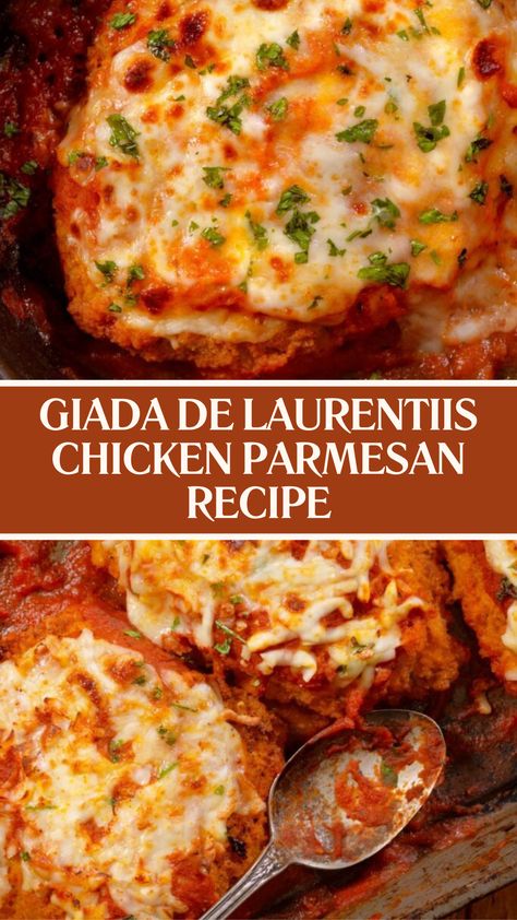 Giada De Laurentiis Chicken Parmesan Recipe Giada Chicken Parmesan, Best Chicken Parmesan Recipe Oven Baked, Chicken Breast Marinara Recipes, Giada De Laurentiis Recipes Chicken, The Best Chicken Parmesan Recipe, Chicken Parmesan Recipe Oven Baked, Chicken Cutlet Parmesan Recipes, Chicken Parmigiana Baked, Chicken Parmagania Recipe