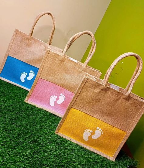 Baby Shower Jute Bags 10"--10"--4" Velcro closing Rs.85/- each Customisation available Min order 10 Ship extra DM us for more information 🙂 #babyannouncementgifting #babyshowergifts #babyshowerjutebags #seemanthamtamboolambags #babyshowerreturngifts #babyshowergiftbags #returngiftswholesaleshop #returngiftschennai Return Gifts For Seemantham, Jute Bags For Return Gifts, Baby Shower Return Gifts, Baby Shower Gift Bags, Indian Theme, Return Gifts, Return Gift, Instagram Baby, Jute Bags