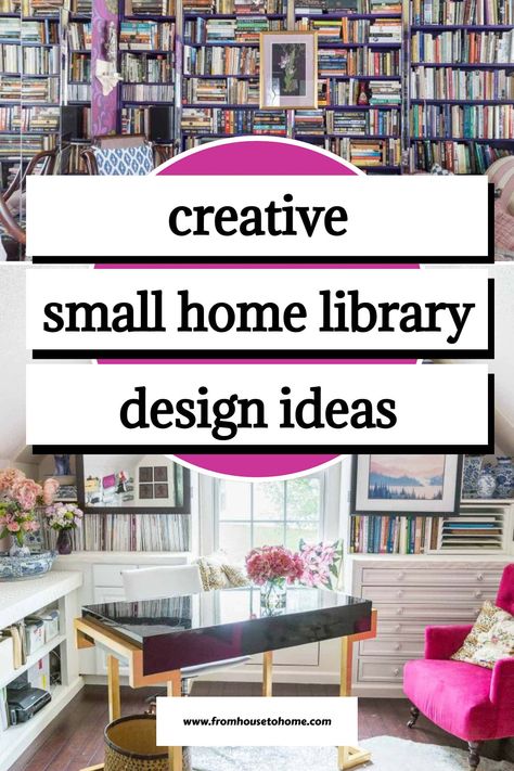 creative small home library design ideas Small Home Library Design, Reading Room Ideas, Small Library Room, Home Reading Room, Room Library Ideas, Library Room Design, Library Design Ideas, Small Home Libraries, Cozy Reading Room