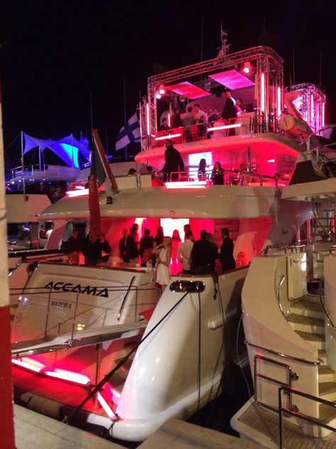 Summer Yacht Party, Yacht In Monaco, Monaco Yacht Party Aesthetic, Monaco Birthday Party, Yacht Party Aesthetic Night, Yacht Aesthetic Party, Monaco Party Aesthetic, F1 Party Aesthetic, F1 Drivers Partying