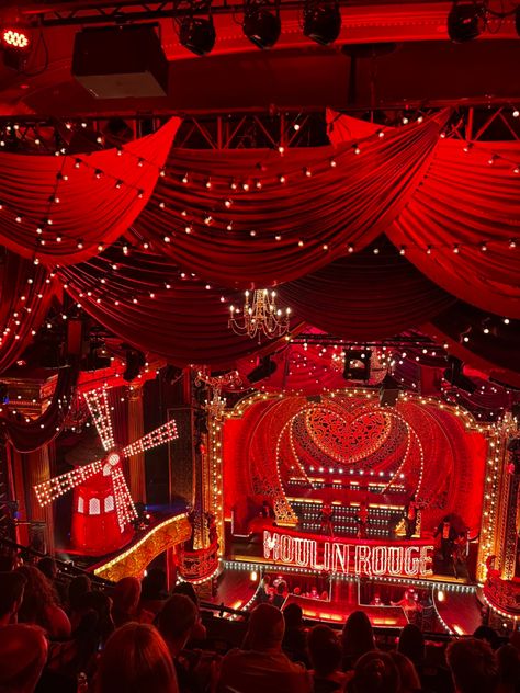 Stage Show Aesthetic, Red Carnival Aesthetic, Fame And Fortune Aesthetic, Red Theatre Aesthetic, Theatre Show Aesthetic, Broadway Aesthetic Stage, Red Ballroom Aesthetic, Moulin Rogue Aesthetic, Moulin Rouge Aesthetic Broadway