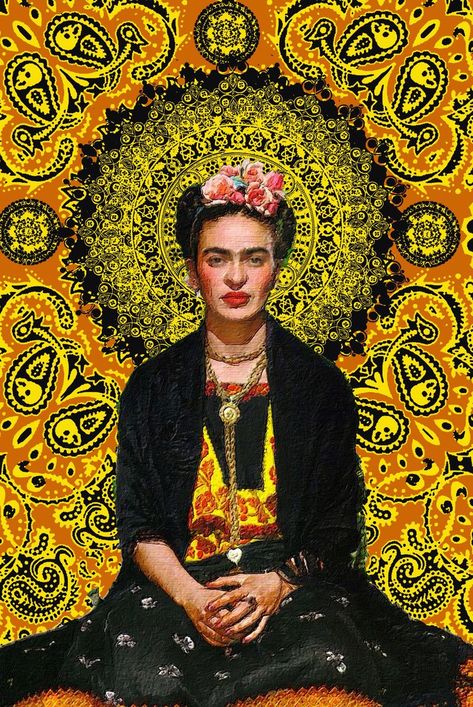 Tony Rubino Pop Art Painting: Frida Kahlo 3 Acrylic On Canvas 2018 Witches Castle, Kahlo Paintings, Logos Retro, Pop Art Tee, Retro Painting, Frida Art, Frida Kahlo Art, Impressionism Art, Pop Art Painting