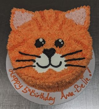 Orange Cat Birthday Cake, Orange Cat Cakes Birthday, Cat Cake Ideas Birthday, Orange Cat Cake, Ginger Cat Cake, Calico Cat Cake, Cat Shaped Cake, Kitty Cat Cake, Cat Cake Designs Birthday