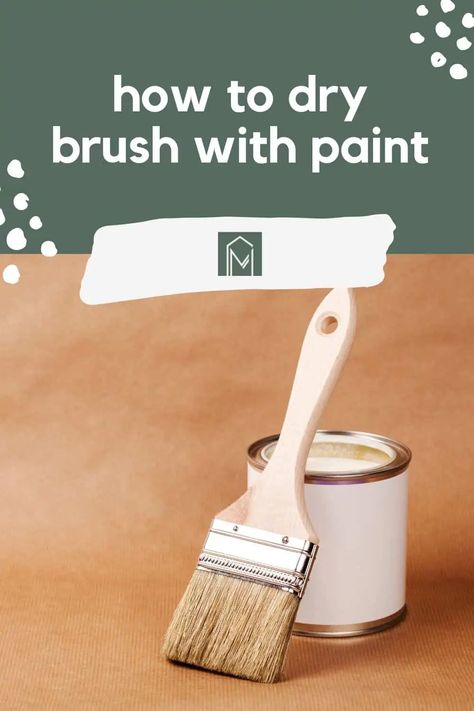 Add a distressed and worn look to your woodworking project with dry brushing. This painting technique gives the wood a rustic and coastal vibe with minimal effort. With easy step-by-step instructions and a video tutorial, you'll learn how to dry brush paint on wood. This quick and easy project is perfect for beginners. How To Dry Brush Furniture, Dry Brushing Furniture Paint Techniques, Drybrush Technique Painting, Dry Brushing Before And After Paint, Dry Brush Technique Paintings, Dry Brushing Technique Paint, Dry Brush Painting Technique Furniture, Suede Paint Technique, How To Dry Brush Paint