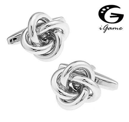 iGame Men Gift Metal Cuff Links Fashion Metal Knot Ball Design Silver Color Copper Material Free Shipping Diamond Cufflink, Personalized Cufflinks, Copper Style, Wholesale Gifts, Knot Design, Gold Cufflinks, Cufflink Set, Twist Knot, Tie Clips