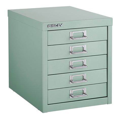 Bisley Sage Green 5-Drawer Cabinet Converted Attic, Basement Studio, Kitchen Storage Space, Craft Cabinet, Storage Organizers, School Leadership, Drawer Inserts, Attic Spaces, Filing Cabinets