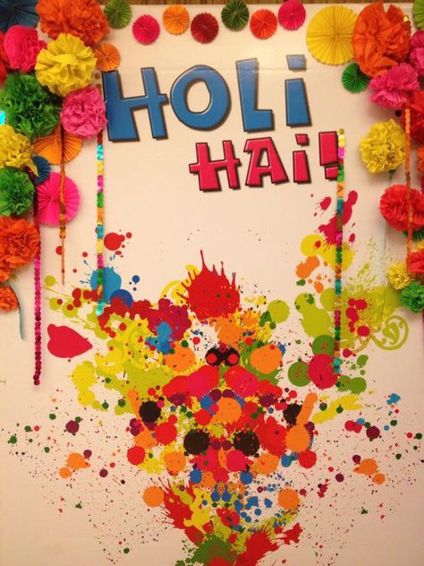 Photo booth Decor work for a HOLI party Holi Board Decoration Ideas For School, Holi Board Decoration, Holi Photo Booth, Holi Party Ideas, Holi Decoration, Holi Party, Holi Photo, Booth Decor, Party Invitations Printable